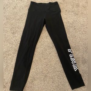 Victorias Secret Pink Black leggings